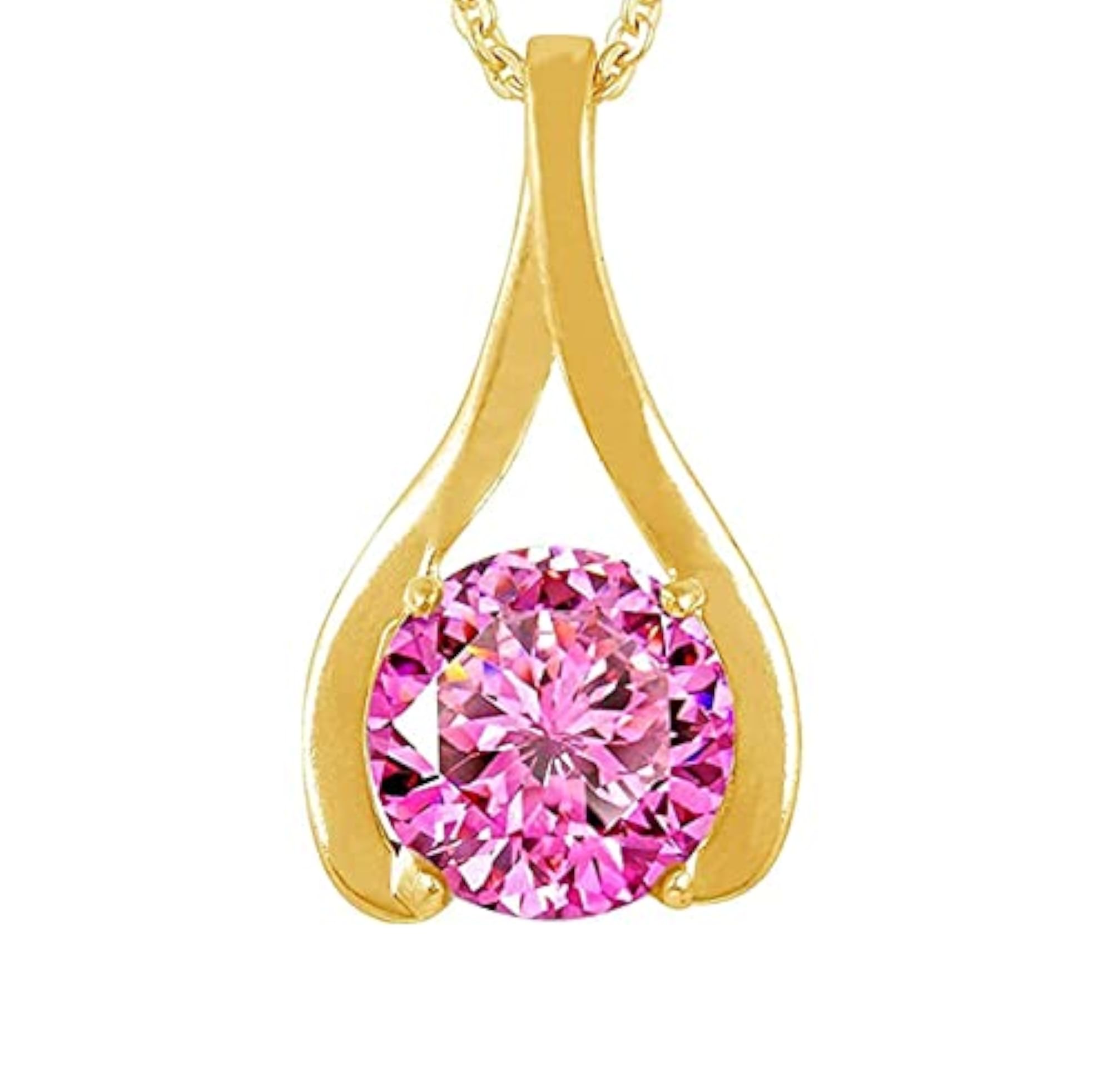 Natural White Zircon Gold Plated Pendant Locket, 4.25 Ratti